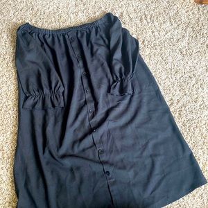 Off the shoulder black dress